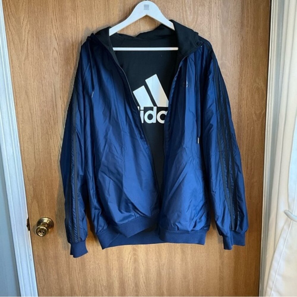 Adidas reversible hoddie jacket size large